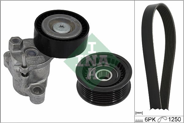 Zestaw paska wieloklinowego do Forda, 529 0525 10, INA w ofercie sklepu e-autoparts.pl 